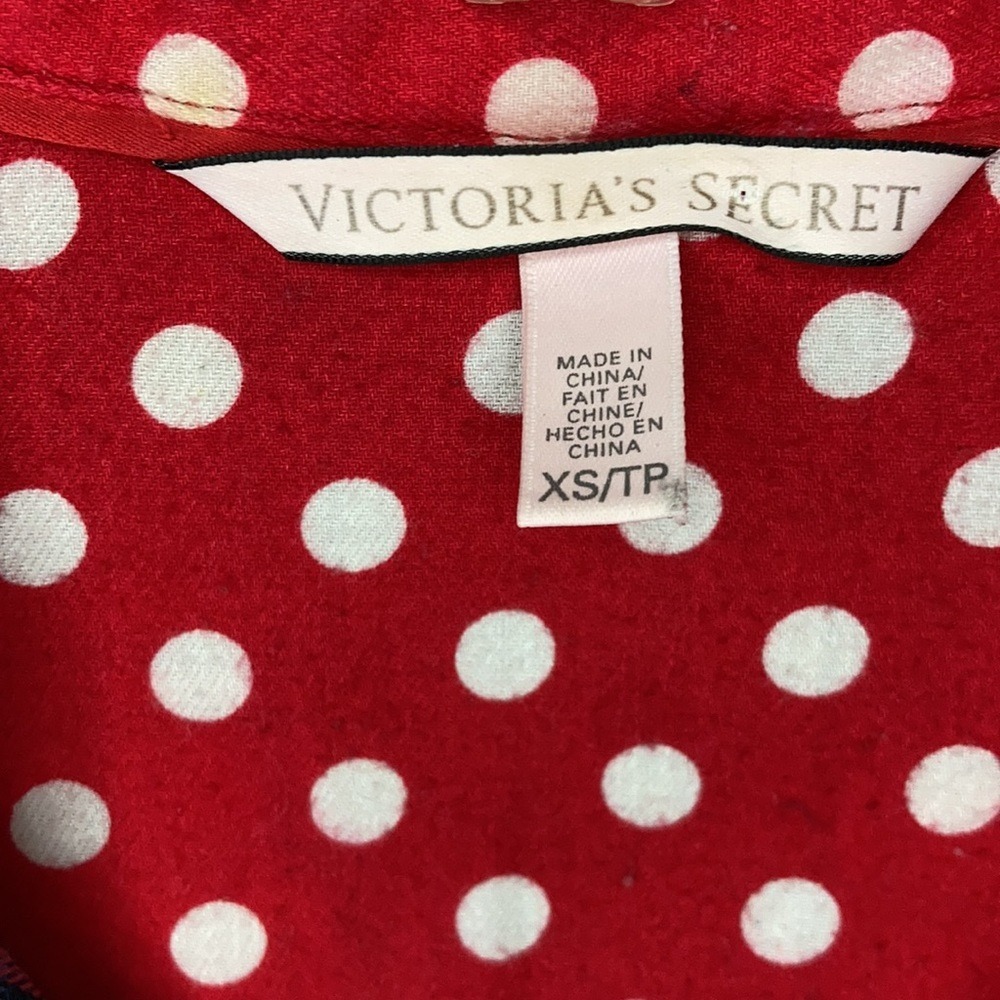 Victoria's‎ Secret Plaid Cotton Pajama Set XS Button-up Long Sleeve Christmas - Picture 5 of 10